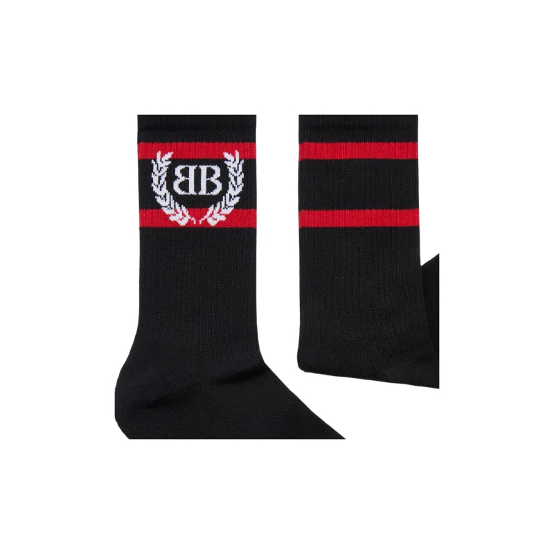 Balenciaga Mid-Calf Socks Men's 1 Pack Black-1
