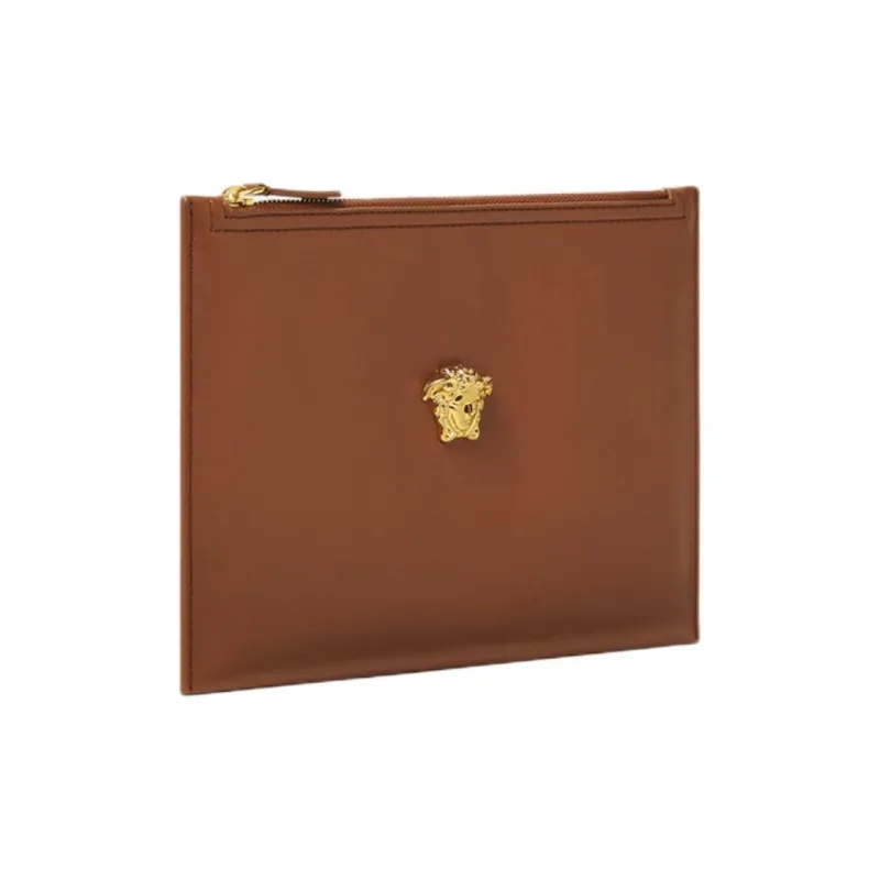 FANSIZHE La Medusa Cow Leather Clutch Regular Women's Brown-1