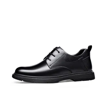LAORENTOU Men's Casual Shoes Men Low Top Black Fleece Lined/Brown Fleece Lined