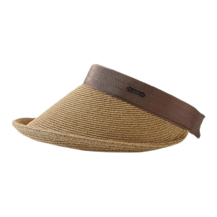 MINGYUANDAILI Straw Woven Visor Cap Women's-1