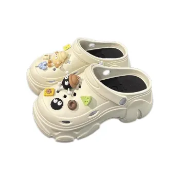 CEO Platform Clogs Summer Eva Squashy And Bouncy Feeling Slip Resistant Odor Resistant Height Increasing Slippers