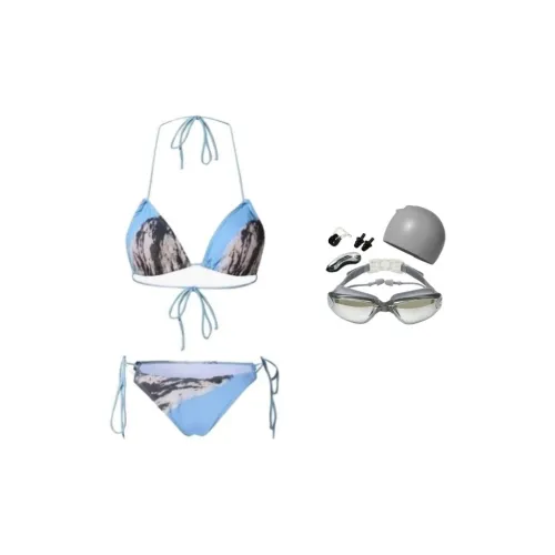 Yalu Preferred Swimming Sets Polyester Pool Women's Sky Blue