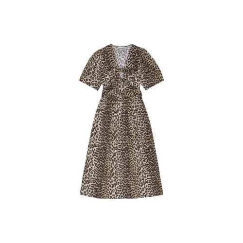 GANNI Dress With Animal Print