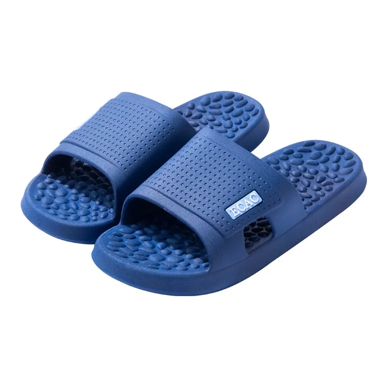 ECAC Men's Platform Massage Slippers With Slip Resistant Sole, Soft Sole, Foot Therapy, And Cooling Slippers For Men-6