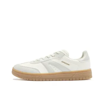 QIAODAN Leave Slip Resistant Low Top Skateboard Shoes Men's White Gray