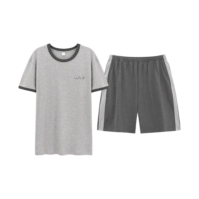 FENTENGCARE Pajama Set Men's Gray-0