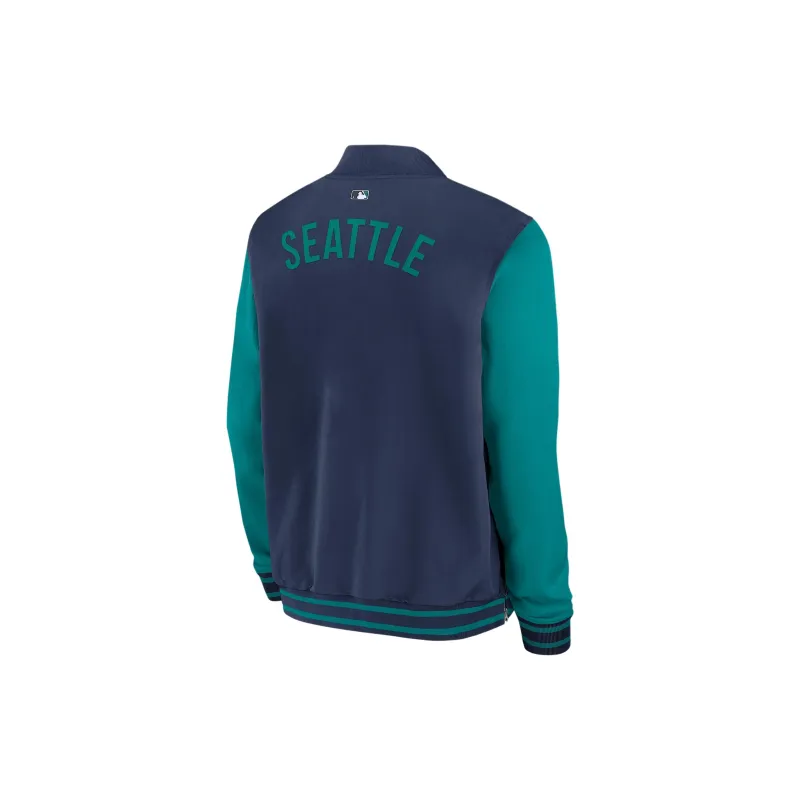Nike Seattle Mariners Authentic Collection Dugout Men's Nike Mlb Full Zip Bomber Jacket-1