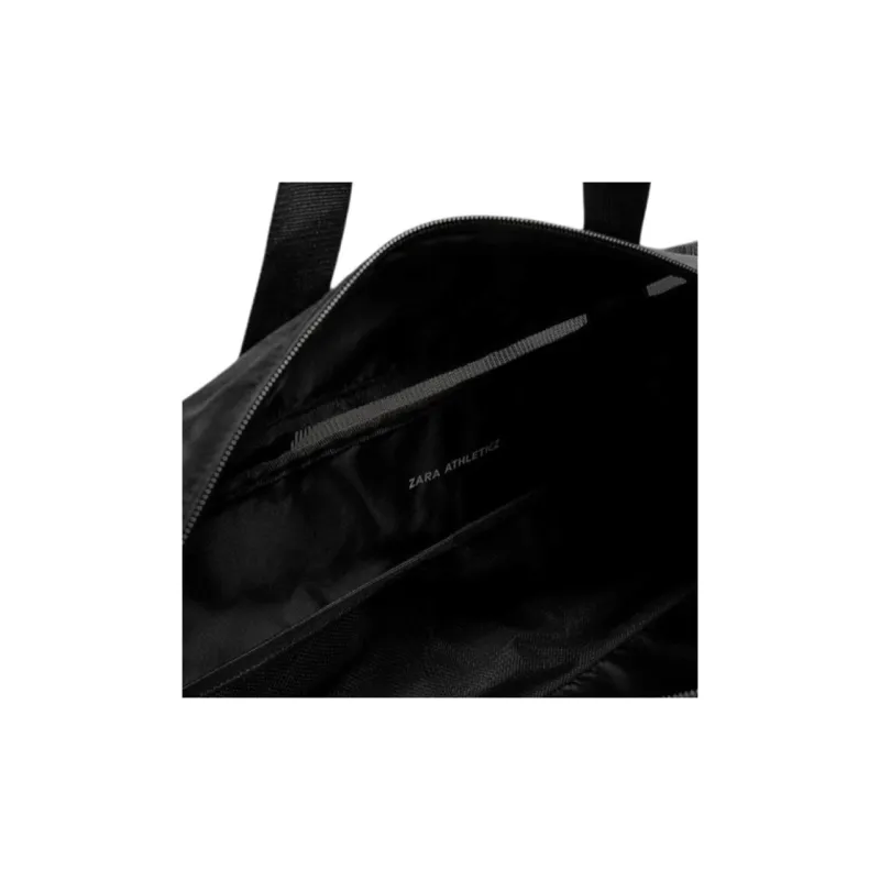 ZARA Polyamide Travel Bag With Handbag Design Unisex Black-2