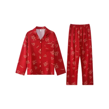 Jovini Pajama Set Men's Gift Box Set Red