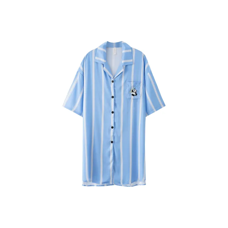 Qin Jing Nightgown Women's Blue-0