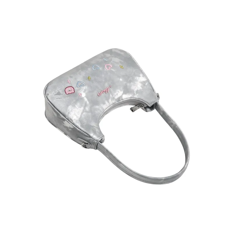 AILUXI Synthetic Leather Shoulder Bag Crossbody Bag Regular Women's Galaxy Silver-3