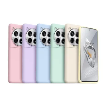 BOLIANSHI Silicone Material Liquid Protective Case Phone Cases Compatible With OnePlus 12 Solid Color Refreshing