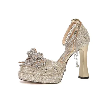 Bamiti Chunky Heel High Heels 11cm Women's