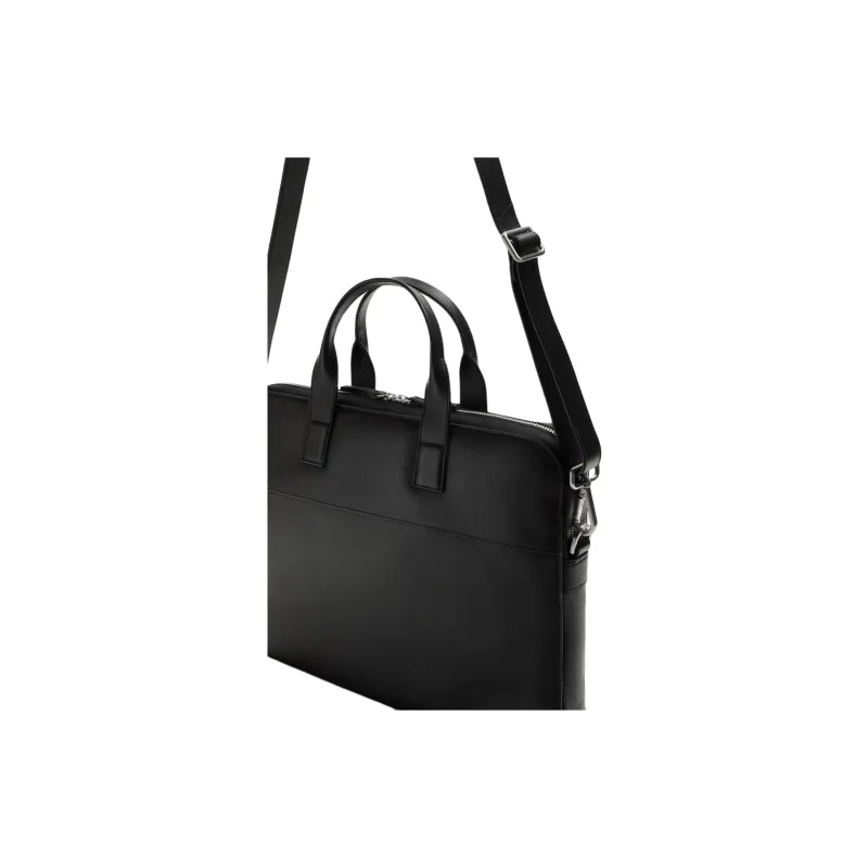 ZARA Cow Leather One Shoulder Portable Briefcase Regular Men's Black-2