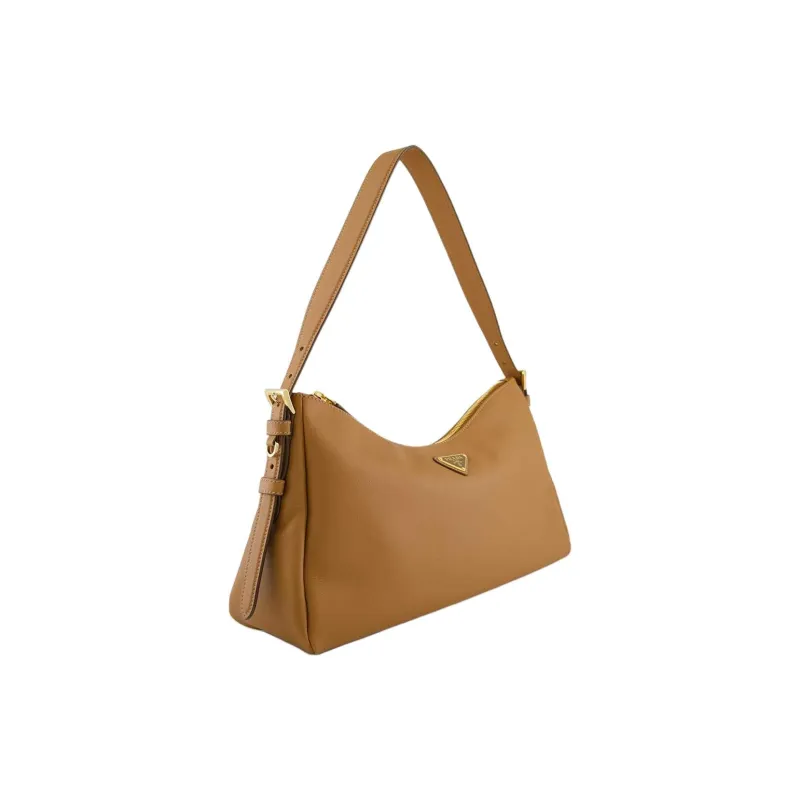 PRADA Calfskin Shoulder Bag Regular Women's Caramel Brown-1