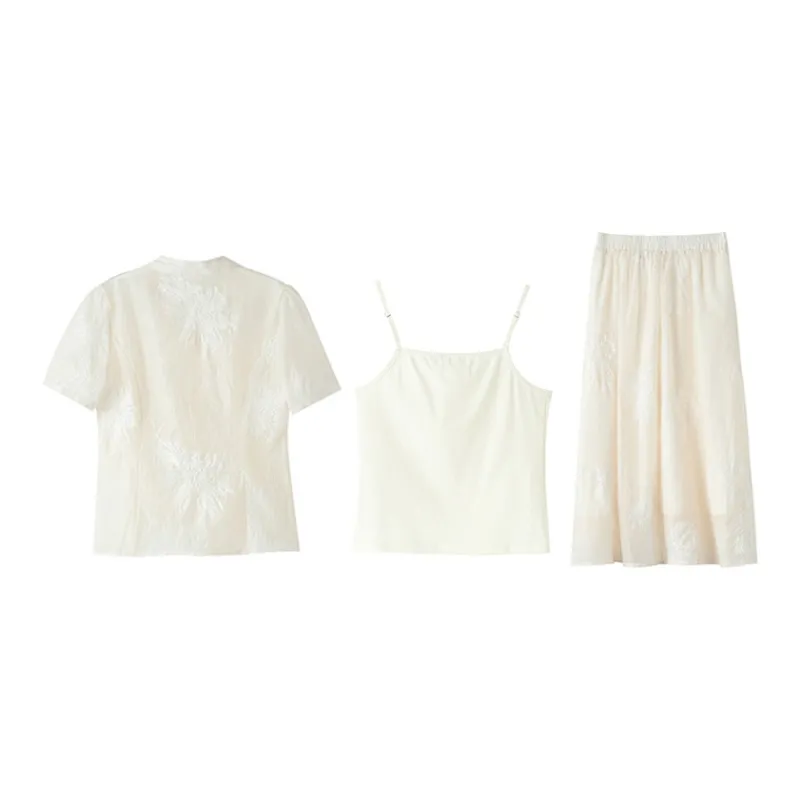 ZCDECO Skirt Set Women's Apricot-1