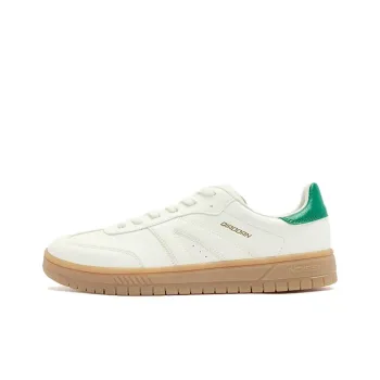 QIAODAN Departure Slip Resistant Low Top Skateboard Shoes Men's White Green