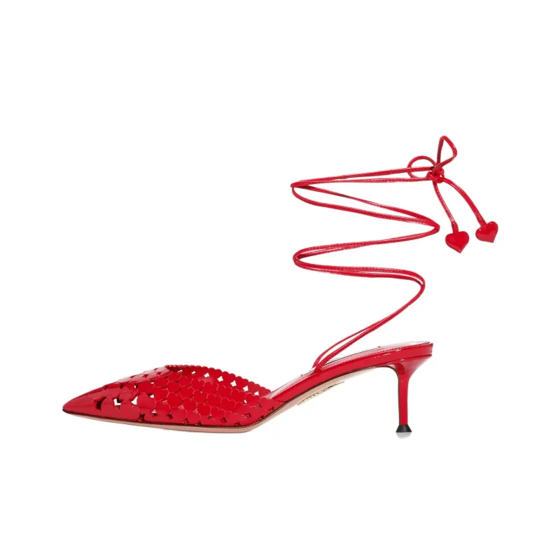 AQUAZZURA Amourose Slim Heel High Heels 5cm Women's Red-0