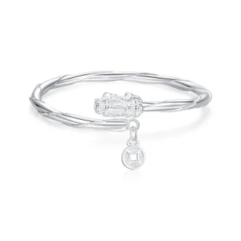 OSSINMI 999 Fine Silver Bangles Women's