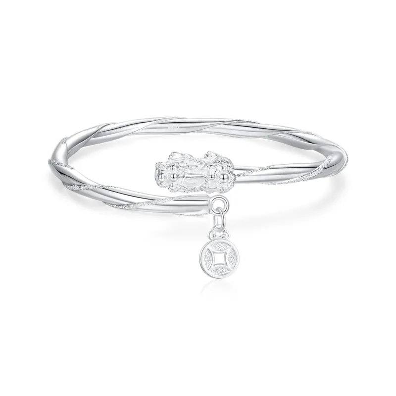 OSSINMI 999 Fine Silver Bangles Women's-0