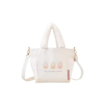 Disney Winter Sweetheart Cotton Tote Bag Shopping Bag Shoulder Bag Handbag Regular Kids' Winnie The Pooh