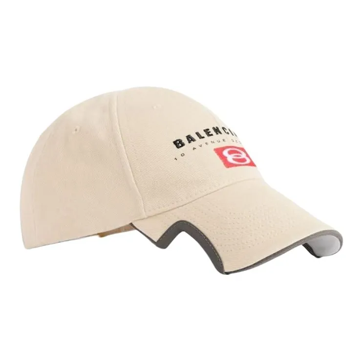 Balenciaga 100% Cotton Twill Polyester Baseball Caps Men's Beige-2
