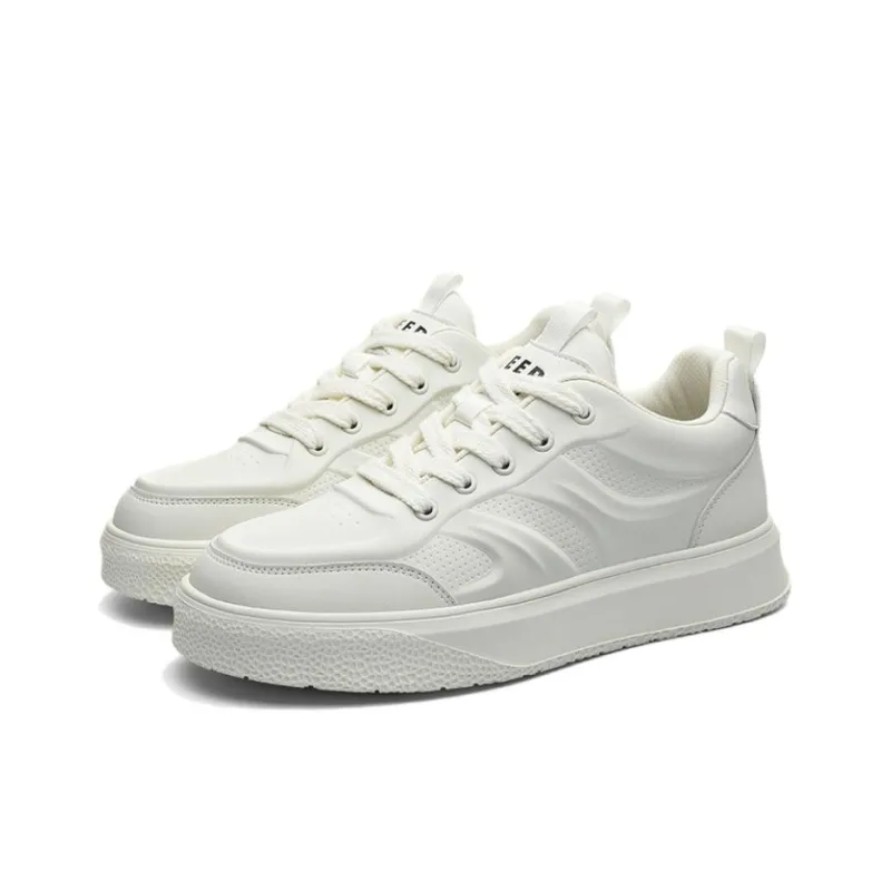 JEEP SPIRIT Abrasion-Resistant Low-Top Skateboard Shoes Men's Polar White-2