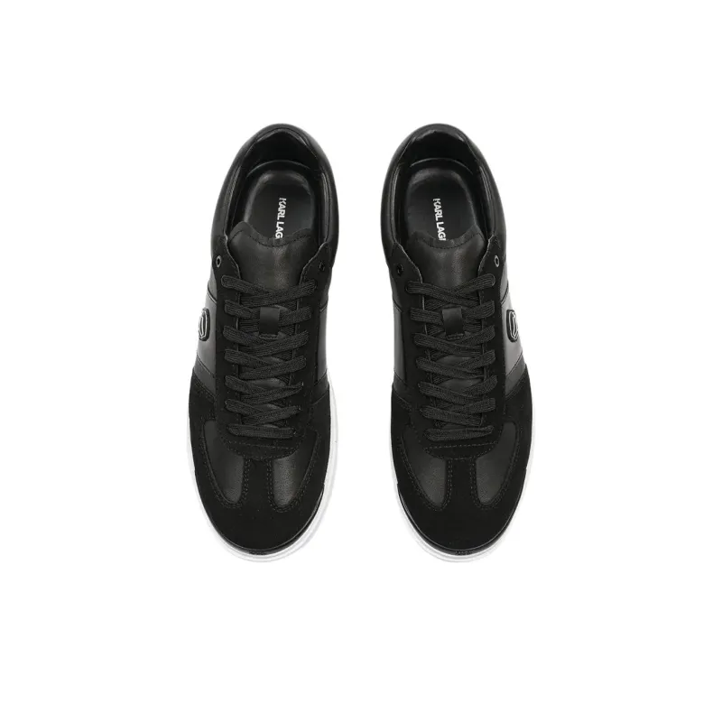KARL LAGERFELD Atlas Ikon Low Top Skateboard Shoes Men's Black-3