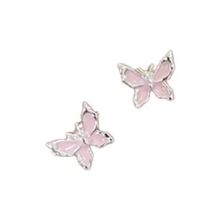 GUDUD 999 Fine Silver Needle Stud Earrings Women's-5
