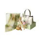 "Auspicious Clouds Embroidery Bag-Elegant White"+Silk Scarf+Mugwort Hammer+Bouquet