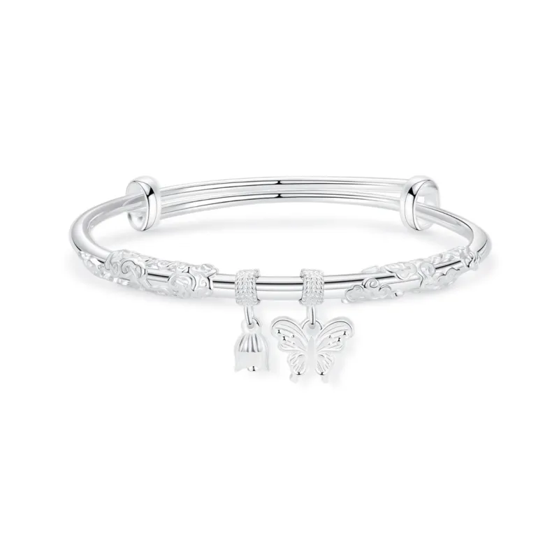 OSSINMI 999 Fine Silver Bangles Women's-0