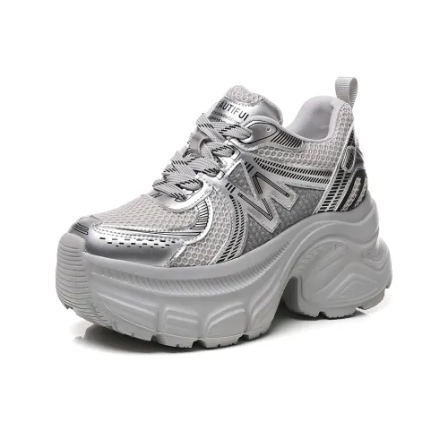 NRDROFFICIAL Anti Slip And Wear Resistant Breathable Low Top Chunky Sneakers Women's