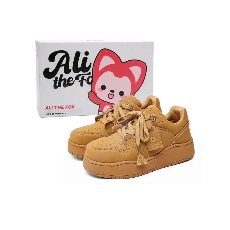 ALI THE FOX Slip Resistant, Abrasion Resistant, Lightweight, Breathable Low Top Skateboard Shoes Women's-0