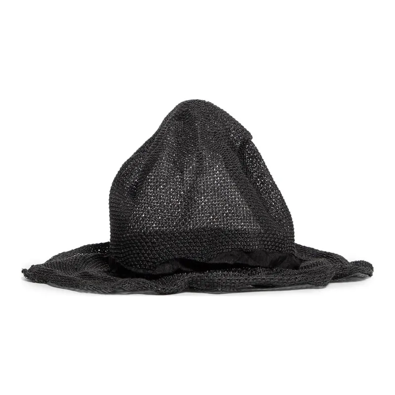 Yohji Yamamoto Paper Polyester Hats & Caps Men's Black-2