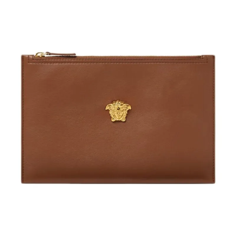 FANSIZHE La Medusa Cow Leather Clutch Regular Women's Brown-0