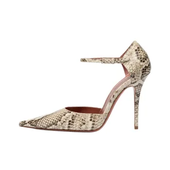 AMINA MUADDI Barbara Slim Heel High Heels 10.5cm Women's Beige
