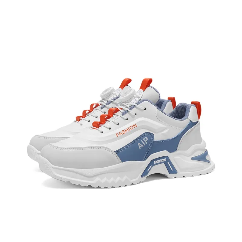 JANECO Anti Slip And Wear Resistant Height Increasing Low Top Chunky Sneakers Men's-3