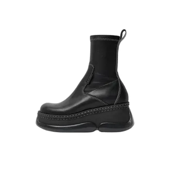 MIISTA Kattrin Ankle Boots 7cm Women's Black Gray Color