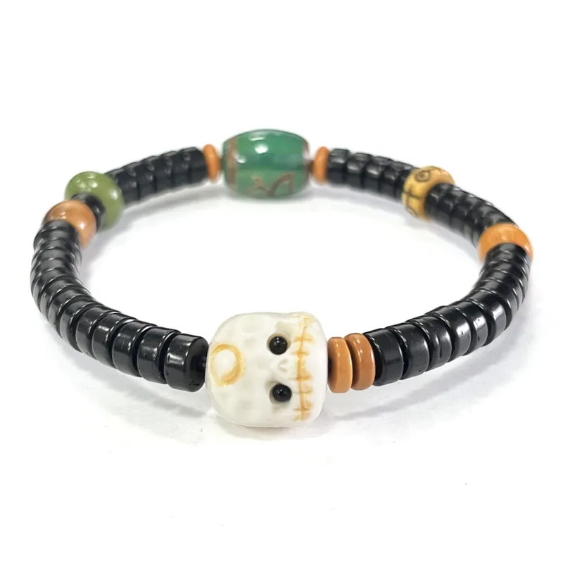 The Years Are Quiet Coconut Shell Beads Bracelets Unisex-0