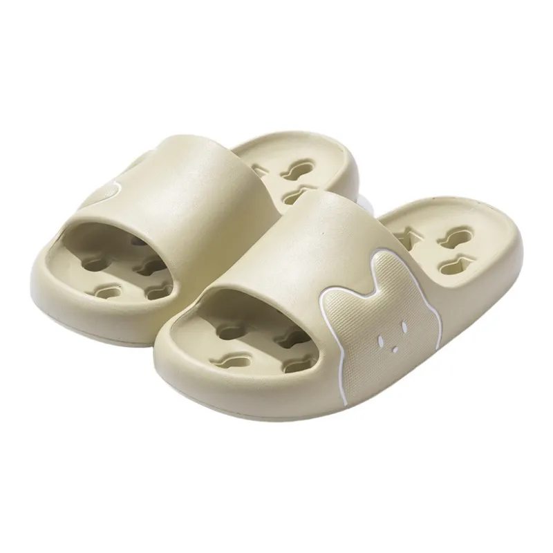 ECAC Men's Summer Home Indoor Bathing Slip Resistant Leak Proof Cut Out Toilet Hole Slippers For Men-3