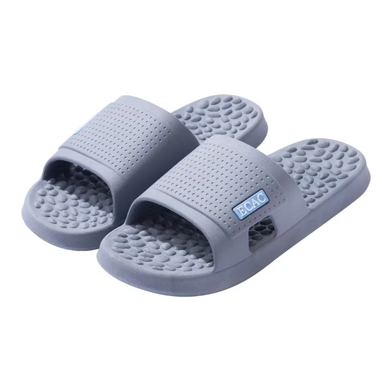 ECAC Men's Platform Massage Slippers With Slip Resistant Sole, Soft Sole, Foot Therapy, And Cooling Slippers For Men-5
