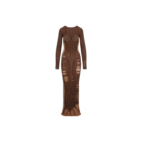 DIESEL SS25 Long Sleeved Dresses Women's Brown