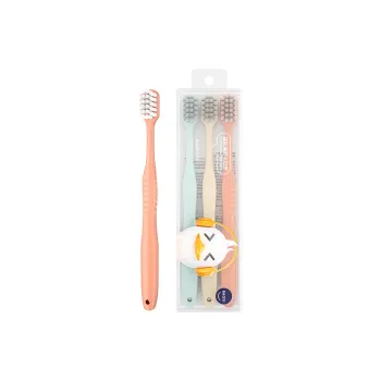 CHENYISHENG Candy Color 22 Hole Cotton Feeling Bristle Toothbrush Set Of Three Candy Color Soft Bristle Toothbrush
