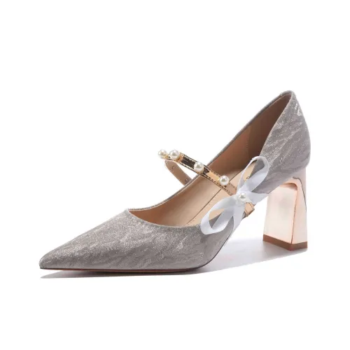 MCKP Chunky Heel High Heels 7.5cm Women's