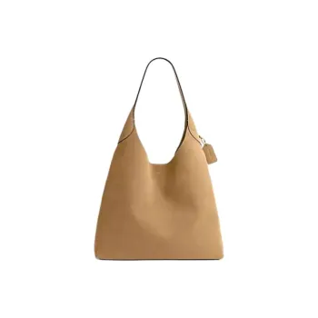 COACH Brooklyn Suede Handbag Large Size Women's Sand