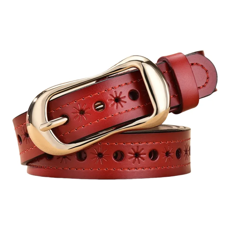 Yalu Cow Split Leather Belts Women's 2.5cm-4
