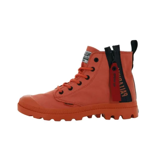 Palladium Pampa Anti Slip Wear Resistant High Top Canvas Shoes Unisex Orange