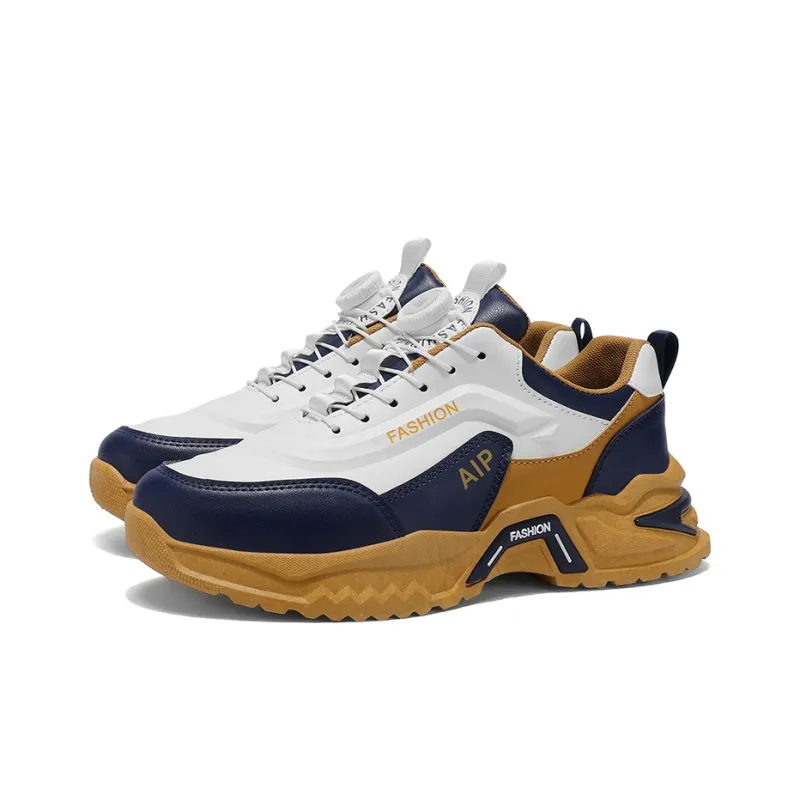 JANECO Anti Slip And Wear Resistant Height Increasing Low Top Chunky Sneakers Men's-9