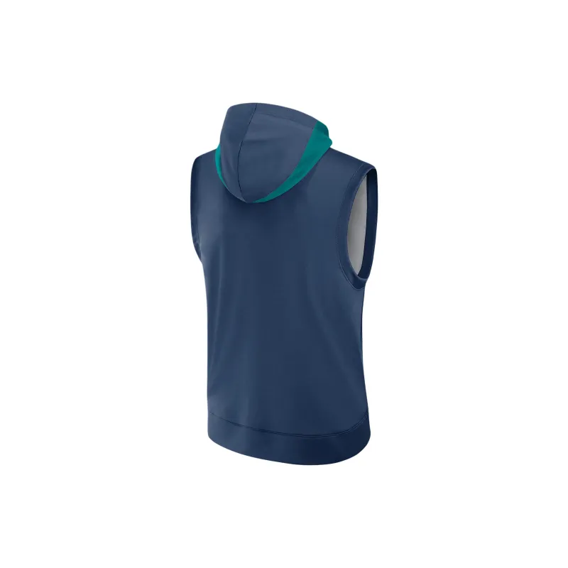 Nike Seattle Mariners Authentic Collection Men's Nike Dri FIT Mlb Sleeveless Pullover Hoodie-1