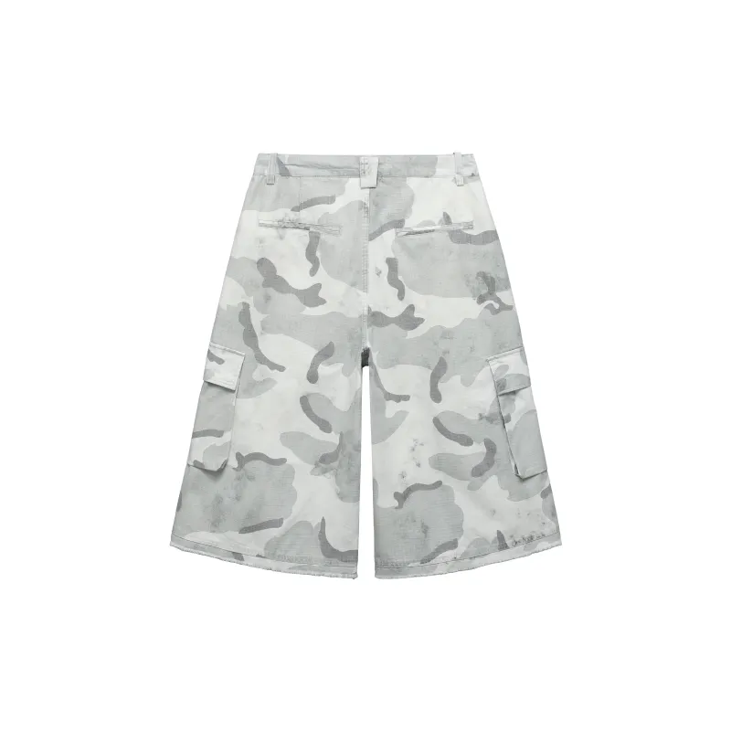 BEAR UNION Cargo Shorts Unisex White-1